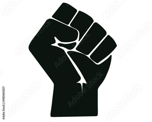 vector illustration of a hand, fist. black lives matter. black power
