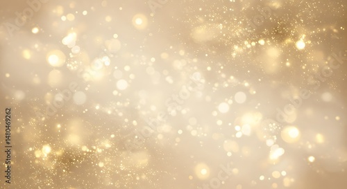 Soft beige tones with abstract lights and gold sparkles