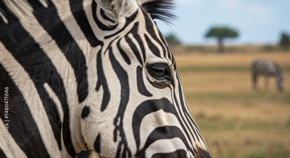 Fototapeta premium Zebra Close-up Photo