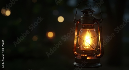 Old-fashioned lantern illustration