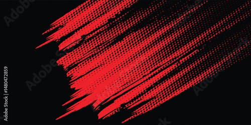 Grunge texture effect background. Distressed rough dark abstract textured. Black isolated on red. Graphic design element vintage style decoration concept grunge vector red black modern