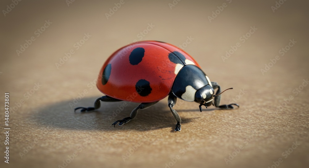 Naklejka premium Ladybug Close-up Photo