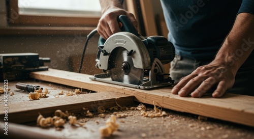 Carpentry Work - Circular Saw - Photos