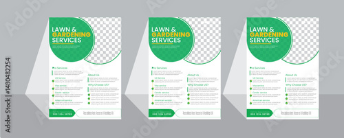 Flyer design for Agriculture service and template layout with print and web.