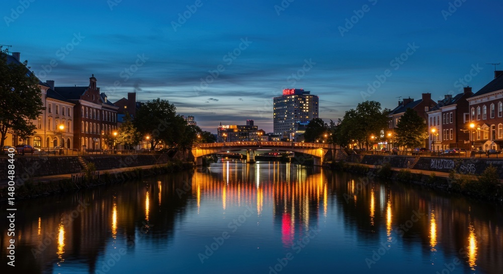 Fototapeta premium Cityscape at Dusk - Photo
