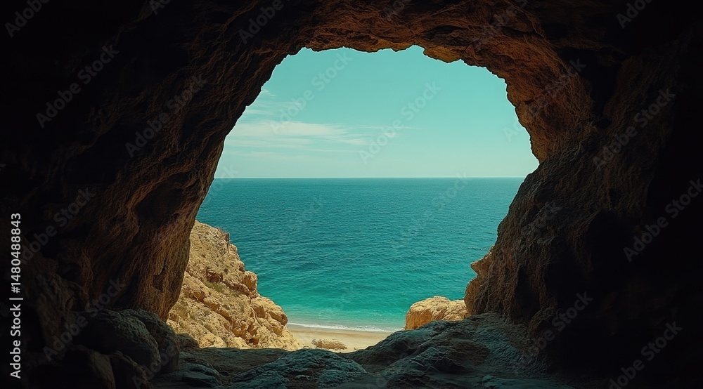 Fototapeta premium Coastal Cave View