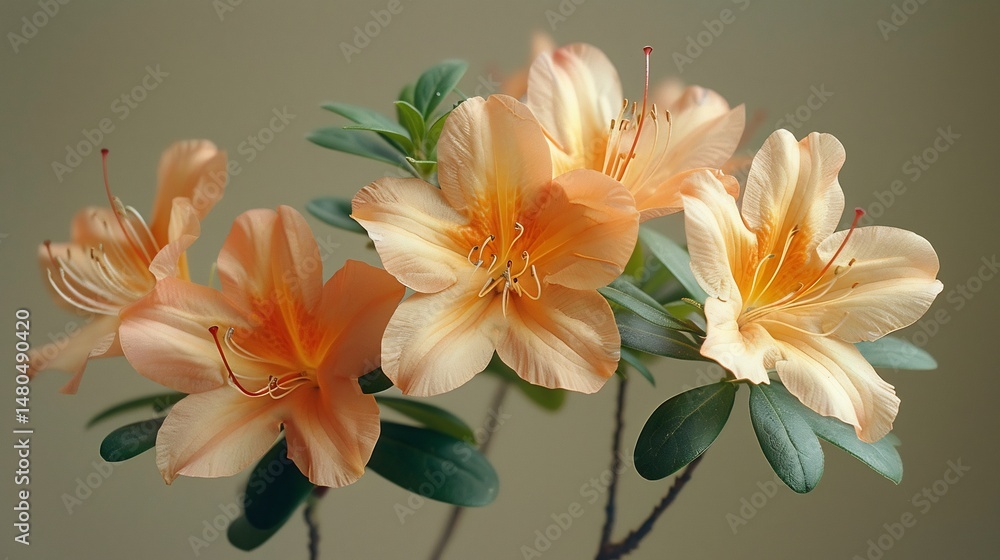 Fototapeta premium bouquet of orange lilies