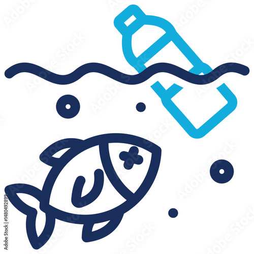 Ocean Pollution Icon
