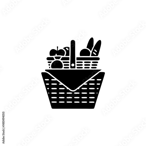 creative details Outline silhouette Picnic icon vector illustration 