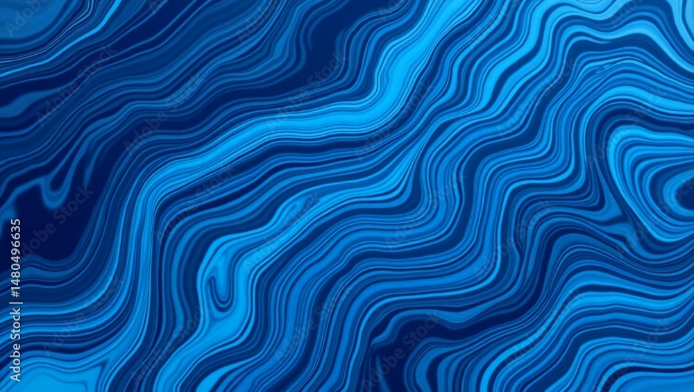 Obraz premium Abstract Electric Blue Marble Texture – Vibrant Swirl Background Design
