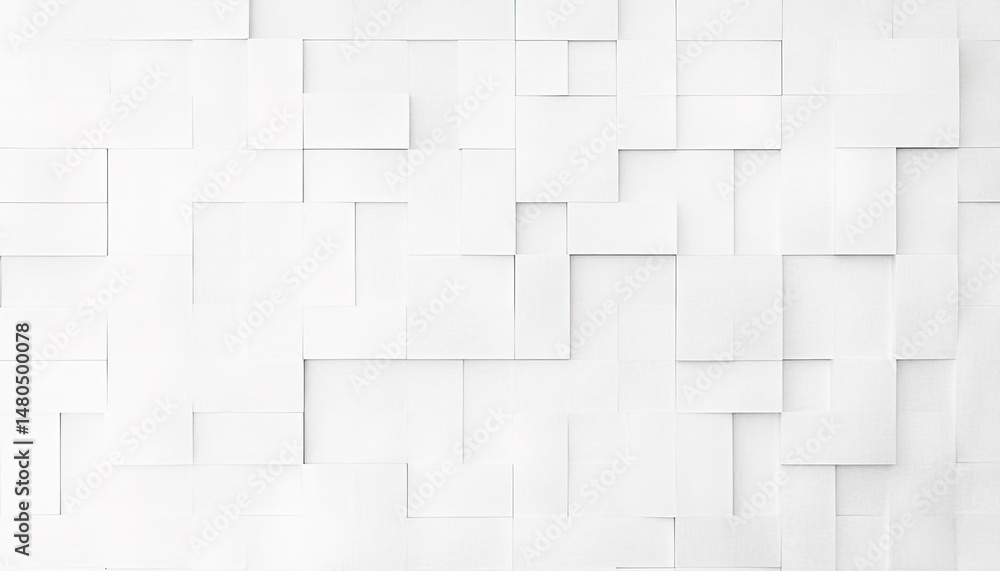 White Geometric Square Tiles Pattern White Geometric Square Tiles Pattern