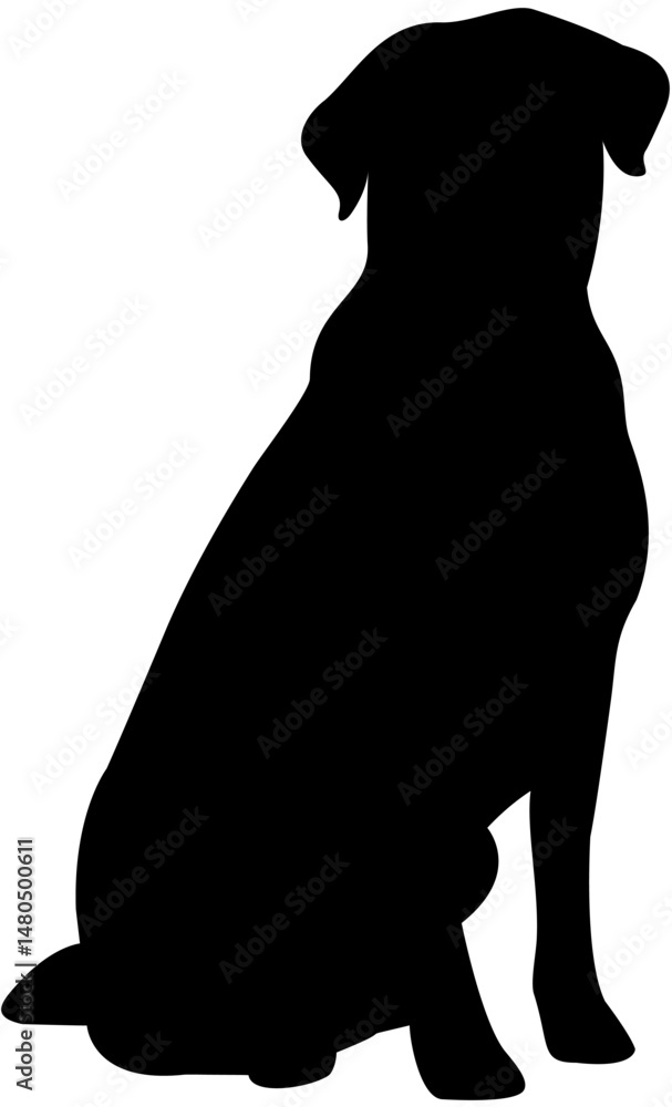Obraz premium Silhouette of a Dog Standing Pet Animal Vector Illustration