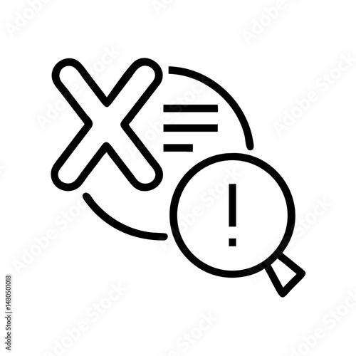 Error Minimization Icon, Bug Fix, Problem Solving