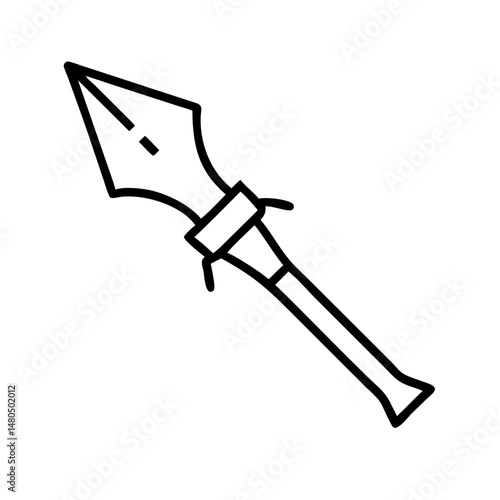 Survival Spear Line Art from Broken Pipe