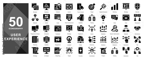 A structured set illustrating tools and flow in front-end user design.