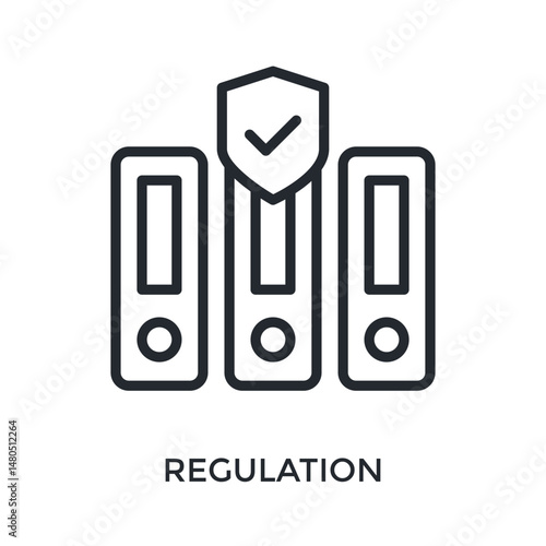 Regulation Icon Outline Style. Vector Illustration For Graphic Design