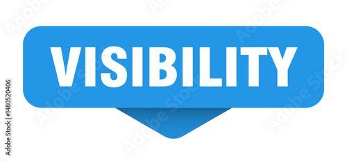 visibility sticker. visibility sign on transparent background