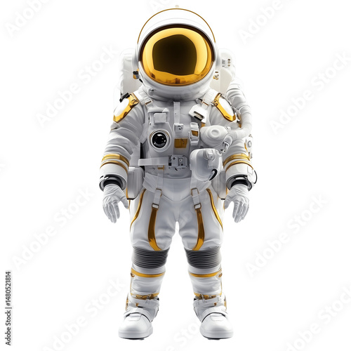 Astronaut character on transparent background