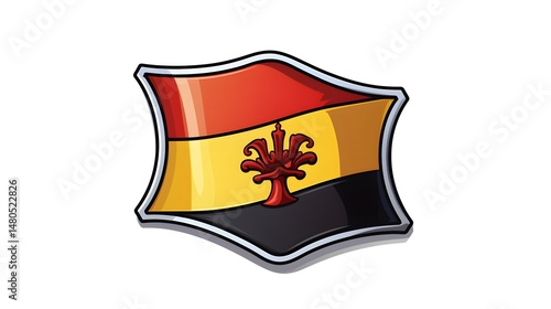 Free Download Professional vector illustration of a cartoon Belgium badge isolated on white background - GFXLoad