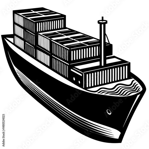 vector illustration of a ship, Eps file