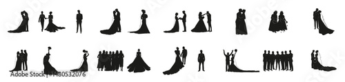 Set of Wedding Silhouettes