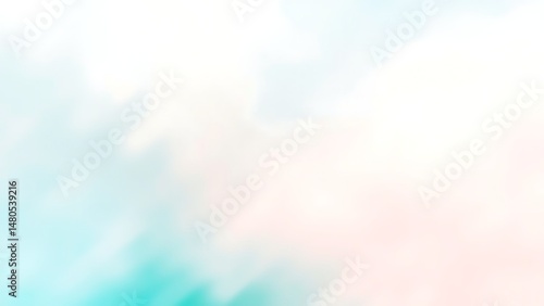 Soft Pastel Color Gradient Background Dreamy Teal, Pink, and White Hues
