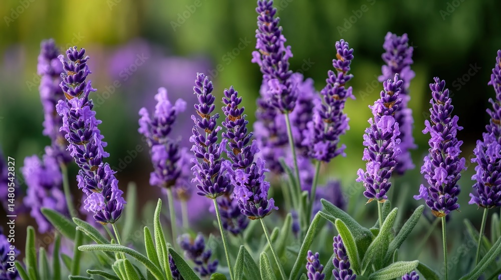 Naklejka premium Lavender Flowers in Bloom