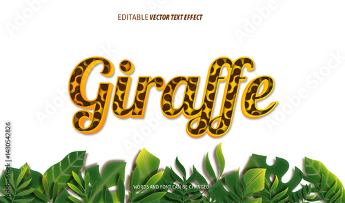 giraffe editable text effect