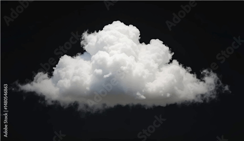 Fluffy white clouds in a bright blue sky with hints of dark blue, creating a peaceful cloudscape on a summer day