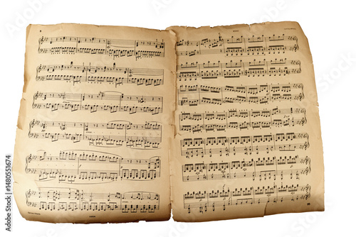 Two Sheet Music - partitura - musical symbols