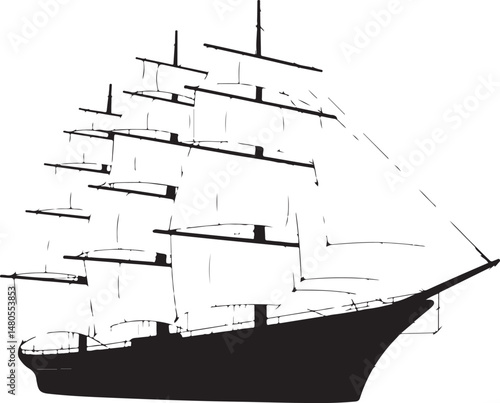 Silhouette of Shipping Vessels: This captivating image showcases an assortment of cargo ships. The stark silhouettes emphasize the sleekness of each vessel