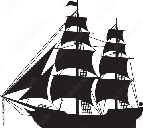 Silhouette of Shipping Vessels: This captivating image showcases an assortment of cargo ships. The stark silhouettes emphasize the sleekness of each vessel