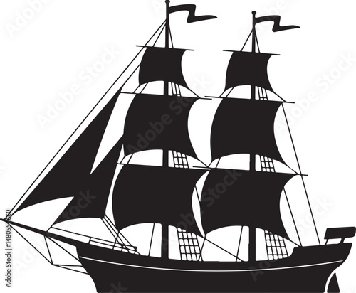 Silhouette of Shipping Vessels: This captivating image showcases an assortment of cargo ships. The stark silhouettes emphasize the sleekness of each vessel