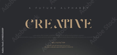 Creative modern Uppercase Sans Serif Font Alphabet