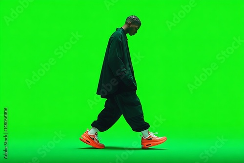Wallpaper Mural Green screen fashion and sneaker style Torontodigital.ca