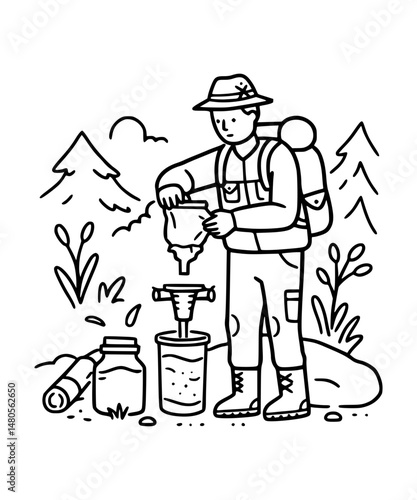 Survivalist purifying water