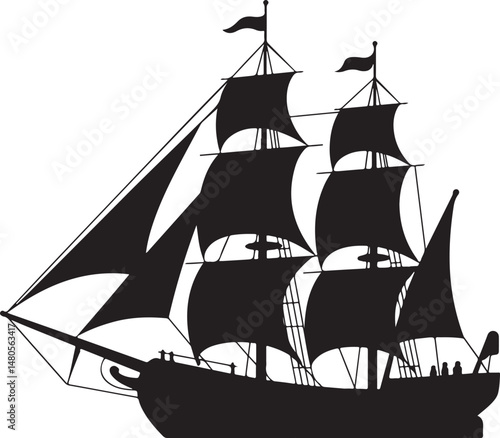 Silhouette of Shipping Vessels: This captivating image showcases an assortment of cargo ships. The stark silhouettes emphasize the sleekness of each vessel