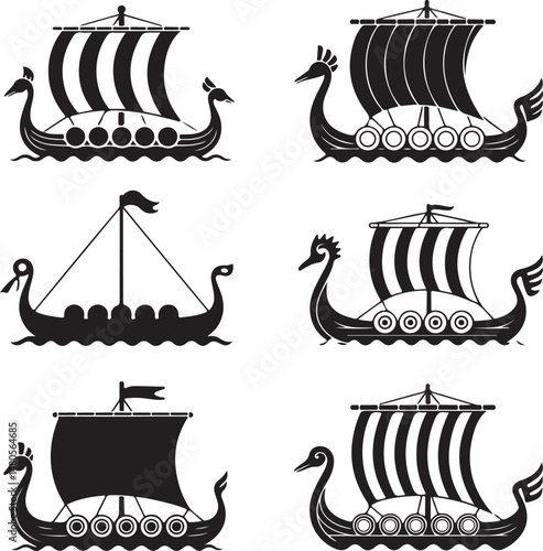 Silhouette of Shipping Vessels: This captivating image showcases an assortment of cargo ships. The stark silhouettes emphasize the sleekness of each vessel