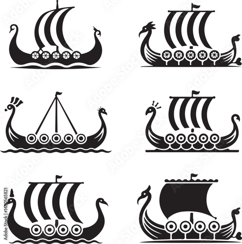 Silhouette of Shipping Vessels: This captivating image showcases an assortment of cargo ships. The stark silhouettes emphasize the sleekness of each vessel