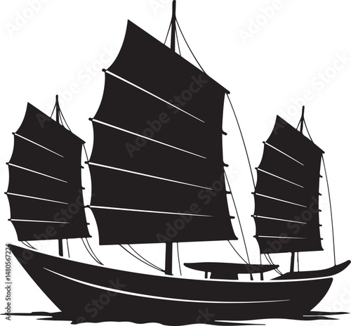 Silhouette of Shipping Vessels: This captivating image showcases an assortment of cargo ships. The stark silhouettes emphasize the sleekness of each vessel