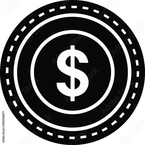 coin currency icon vector illustration