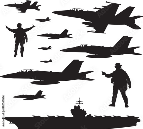 Silhouette of Shipping Vessels: This captivating image showcases an assortment of cargo ships. The stark silhouettes emphasize the sleekness of each vessel