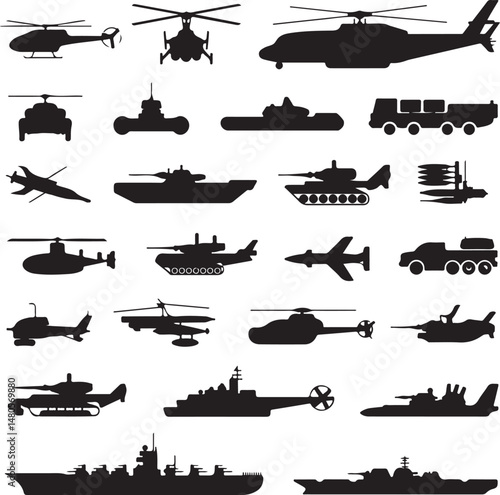 Silhouette of Shipping Vessels: This captivating image showcases an assortment of cargo ships. The stark silhouettes emphasize the sleekness of each vessel