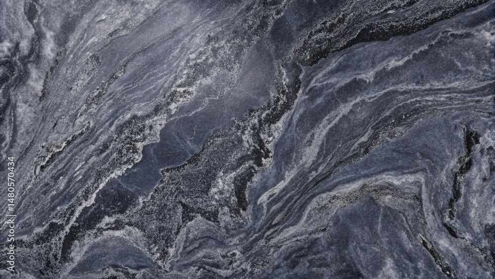 Naklejka premium Stunning Grey Marble Texture Swirling Veins Elegant Stone Background Natural Design Premium Quality