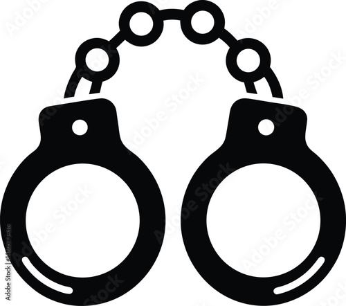 handcuffs security icon vector illustration