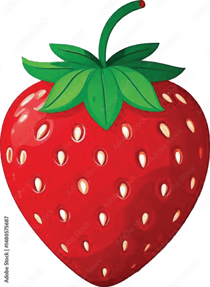 Obraz premium strawberry icon set color and black line art 