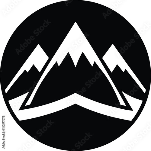 mountain adventure icon vector illustration