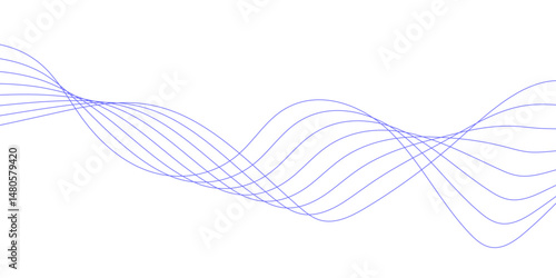 Abstract white background with a glowing abstract waves. Abstract wave element for design. Digital frequency track equalizer, Futuristic background design. Long exposure, Light painting photography.