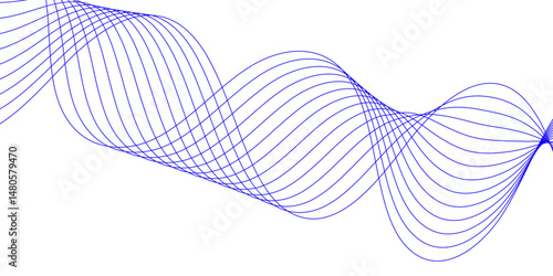 Abstract white background with a glowing abstract waves. Abstract wave element for design. Digital frequency track equalizer, Futuristic background design. Long exposure, Light painting photography.