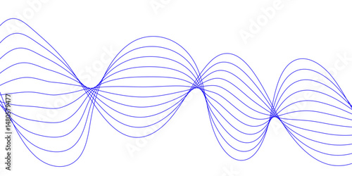 Abstract white background with a glowing abstract waves. Abstract wave element for design. Digital frequency track equalizer, Futuristic background design. Long exposure, Light painting photography.